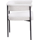 Meridian Malin Cream Boucle Fabric Dining Chair IMAGE 4