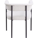Meridian Malin Cream Boucle Fabric Dining Chair IMAGE 5