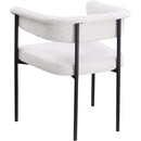 Meridian Malin Cream Boucle Fabric Dining Chair IMAGE 6