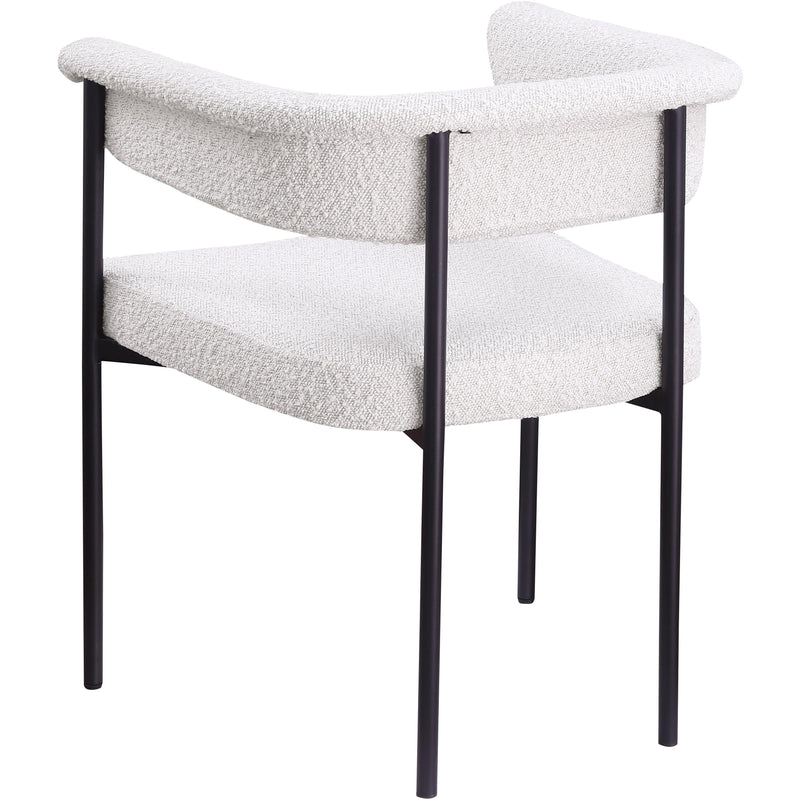 Meridian Malin Cream Boucle Fabric Dining Chair IMAGE 6