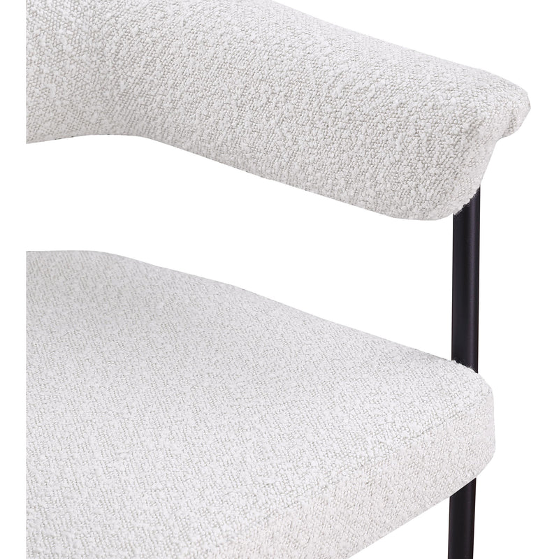 Meridian Malin Cream Boucle Fabric Dining Chair IMAGE 7