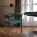 Meridian Malin Green Boucle Fabric Dining Chair IMAGE 2