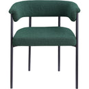 Meridian Malin Green Boucle Fabric Dining Chair IMAGE 3
