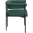 Meridian Malin Green Boucle Fabric Dining Chair IMAGE 4