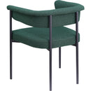 Meridian Malin Green Boucle Fabric Dining Chair IMAGE 6
