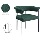 Meridian Malin Green Boucle Fabric Dining Chair IMAGE 9