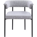 Meridian Malin Grey Boucle Fabric Dining Chair IMAGE 3