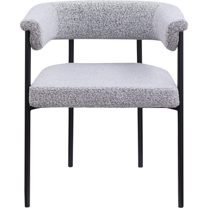 Meridian Malin Grey Boucle Fabric Dining Chair IMAGE 3