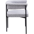 Meridian Malin Grey Boucle Fabric Dining Chair IMAGE 4