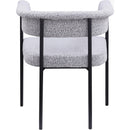 Meridian Malin Grey Boucle Fabric Dining Chair IMAGE 5