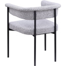 Meridian Malin Grey Boucle Fabric Dining Chair IMAGE 6