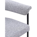 Meridian Malin Grey Boucle Fabric Dining Chair IMAGE 7