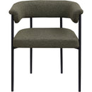 Meridian Malin Olive Boucle Fabric Dining Chair IMAGE 3