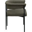 Meridian Malin Olive Boucle Fabric Dining Chair IMAGE 4