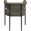Meridian Malin Olive Boucle Fabric Dining Chair IMAGE 5