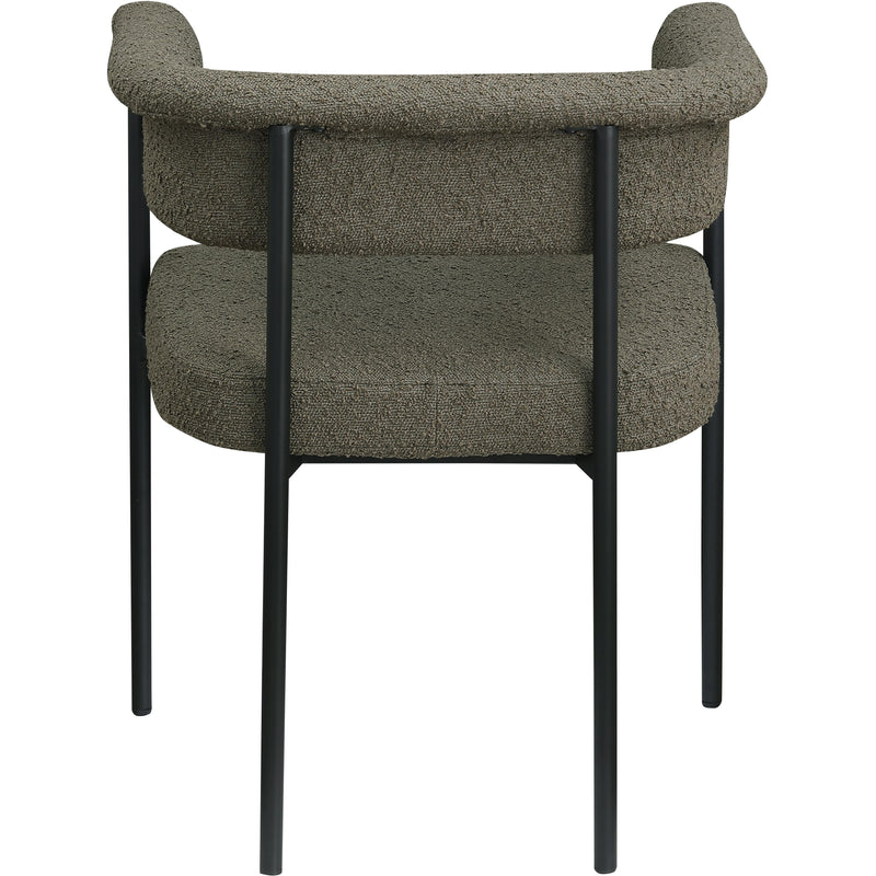 Meridian Malin Olive Boucle Fabric Dining Chair IMAGE 5