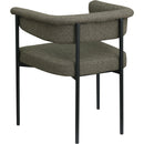 Meridian Malin Olive Boucle Fabric Dining Chair IMAGE 6