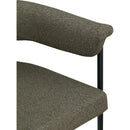 Meridian Malin Olive Boucle Fabric Dining Chair IMAGE 7
