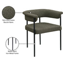 Meridian Malin Olive Boucle Fabric Dining Chair IMAGE 9