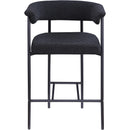 Meridian Malin Black Boucle Fabric Counter Stool IMAGE 3