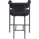 Meridian Malin Black Boucle Fabric Counter Stool IMAGE 5