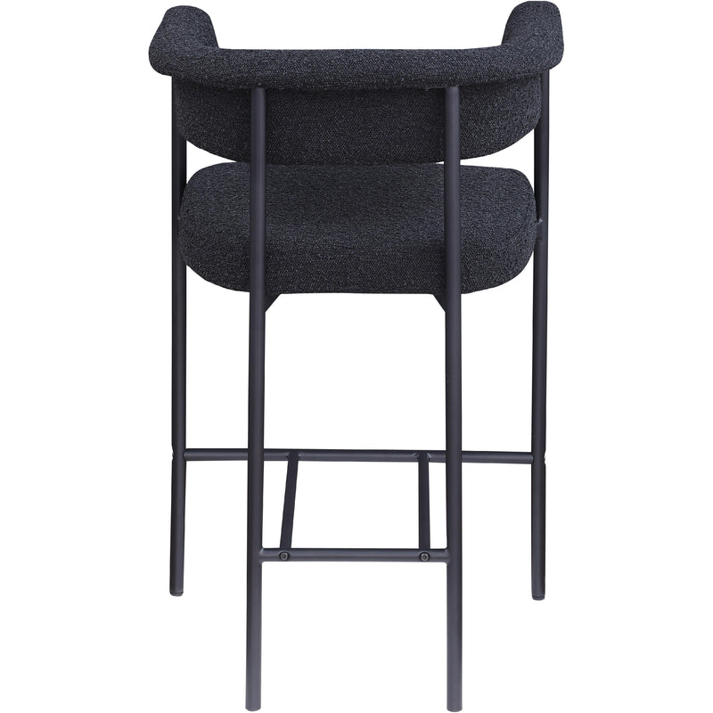 Meridian Malin Black Boucle Fabric Counter Stool IMAGE 5