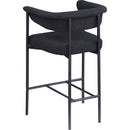 Meridian Malin Black Boucle Fabric Counter Stool IMAGE 6