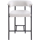 Meridian Malin Cream Boucle Fabric Counter Stool IMAGE 3