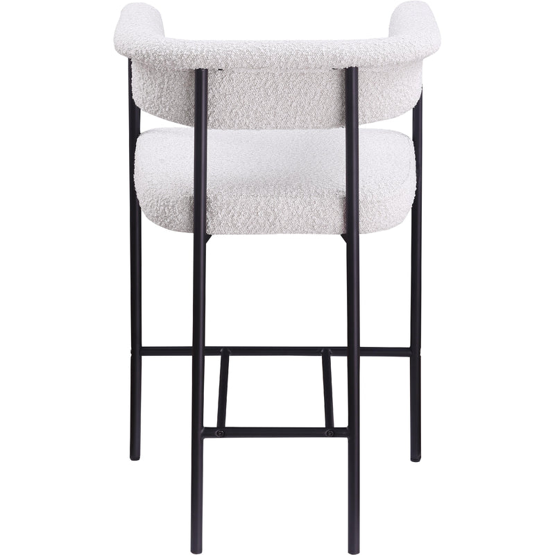 Meridian Malin Cream Boucle Fabric Counter Stool IMAGE 5
