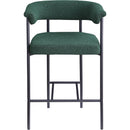 Meridian Malin Green Boucle Fabric Counter Stool IMAGE 3