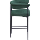 Meridian Malin Green Boucle Fabric Counter Stool IMAGE 4