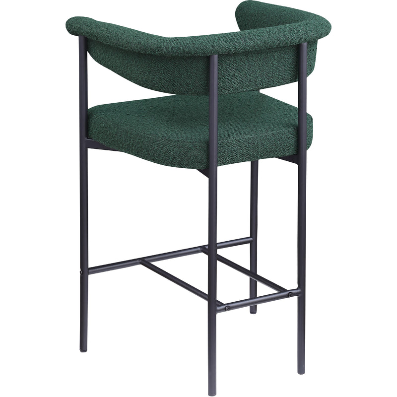 Meridian Malin Green Boucle Fabric Counter Stool IMAGE 6