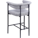 Meridian Malin Grey Boucle Fabric Counter Stool IMAGE 6