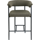 Meridian Malin Olive Boucle Fabric Counter Stool IMAGE 3