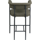 Meridian Malin Olive Boucle Fabric Counter Stool IMAGE 5
