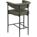 Meridian Malin Olive Boucle Fabric Counter Stool IMAGE 6