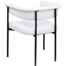 Meridian Malin Cream Linen Textured Fabric Dining Chair IMAGE 6