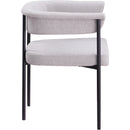 Meridian Malin Grey Linen Textured Fabric Dining Chair IMAGE 4
