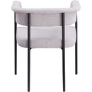 Meridian Malin Grey Linen Textured Fabric Dining Chair IMAGE 5