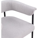 Meridian Malin Grey Linen Textured Fabric Dining Chair IMAGE 7