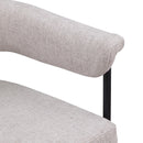 Meridian Malin Taupe Linen Textured Fabric Dining Chair IMAGE 7