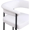 Meridian Malin Cream Linen Textured Fabric Counter Stool IMAGE 7