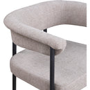 Meridian Malin Taupe Linen Textured Fabric Counter Stool IMAGE 7