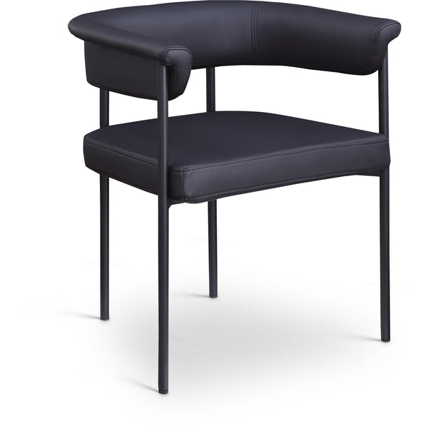 Meridian Malin Black Vegan Leather Dining Chair IMAGE 1