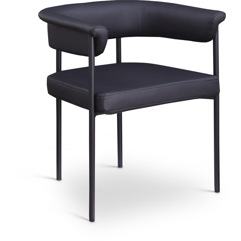 Meridian Malin Black Vegan Leather Dining Chair IMAGE 1