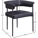 Meridian Malin Black Vegan Leather Dining Chair IMAGE 8