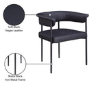Meridian Malin Black Vegan Leather Dining Chair IMAGE 9