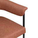 Meridian Malin Cognac Vegan Leather Dining Chair IMAGE 7
