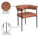 Meridian Malin Cognac Vegan Leather Dining Chair IMAGE 9