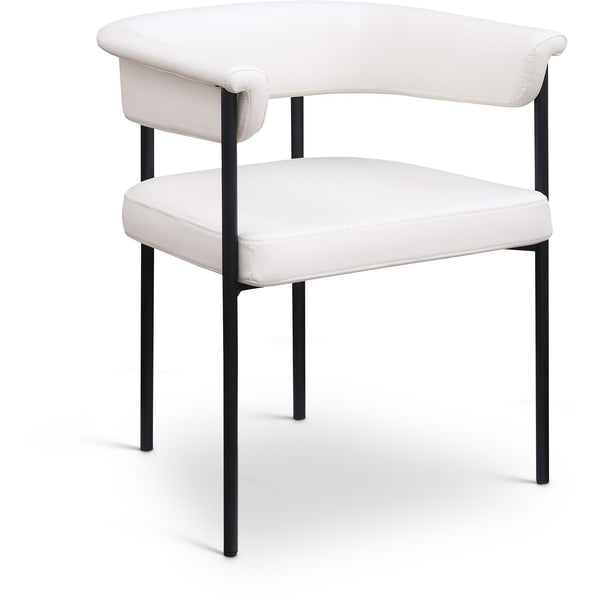 Meridian Malin Cream Vegan Leather Dining Chair IMAGE 1